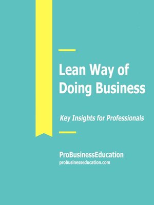 cover image of Lean Way of Doing Business